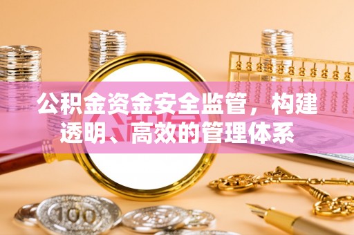 舟曲公积金资金安全监管，构建透明、高效的管理体系